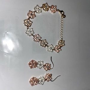 Beautiful rose gold, gold and silver set